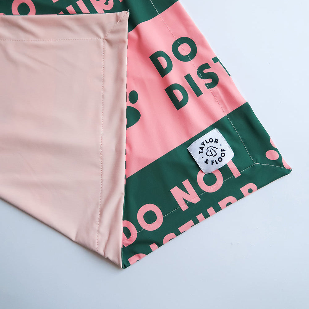 Folded Do Not Disturb cooling topper for dogs, ice silk cooling fabric