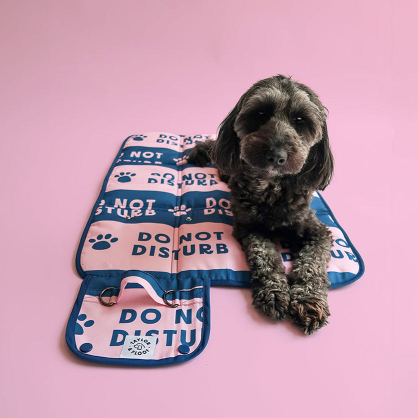 Taylor and Floof Do Not Disturb 2.0 settle mat, the best dog settle mat in the UK for reactive dogs or puppies learning to settle