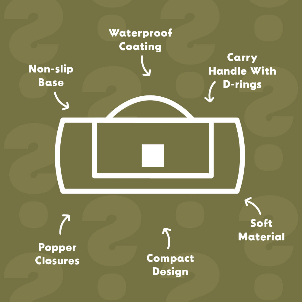 Diagram of a settle with features labeled on a green background